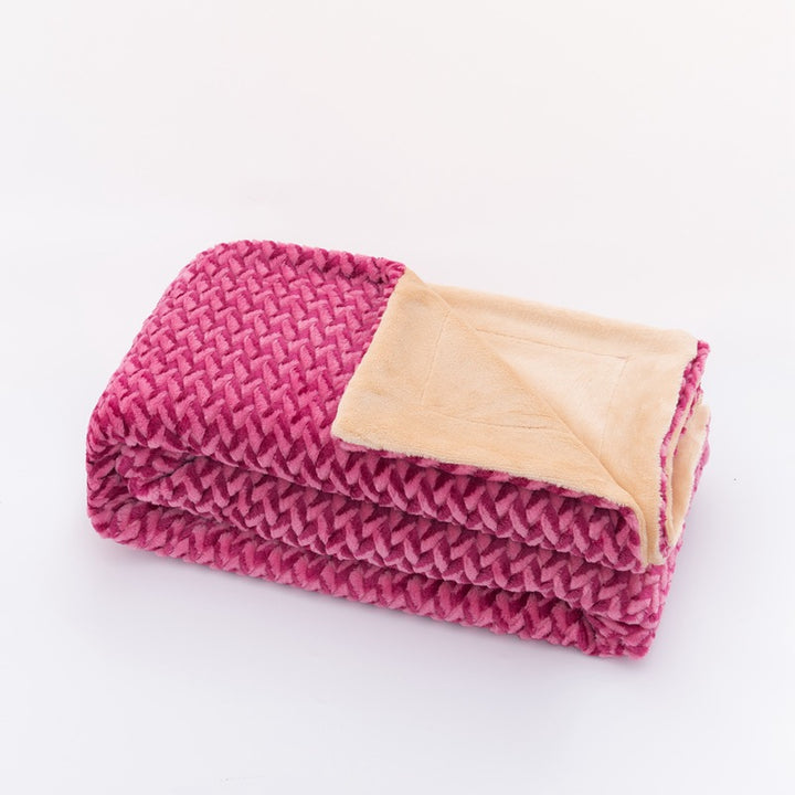 Women Cozy Reversible Blanket with Cable Pattern Stornfield