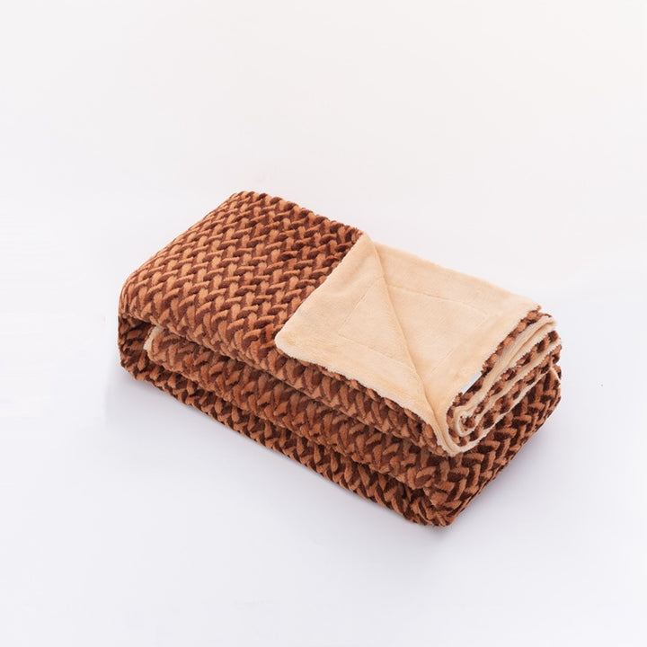 Women Cozy Reversible Blanket with Cable Pattern Stornfield