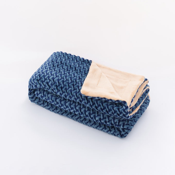 Women Cozy Reversible Blanket with Cable Pattern Stornfield