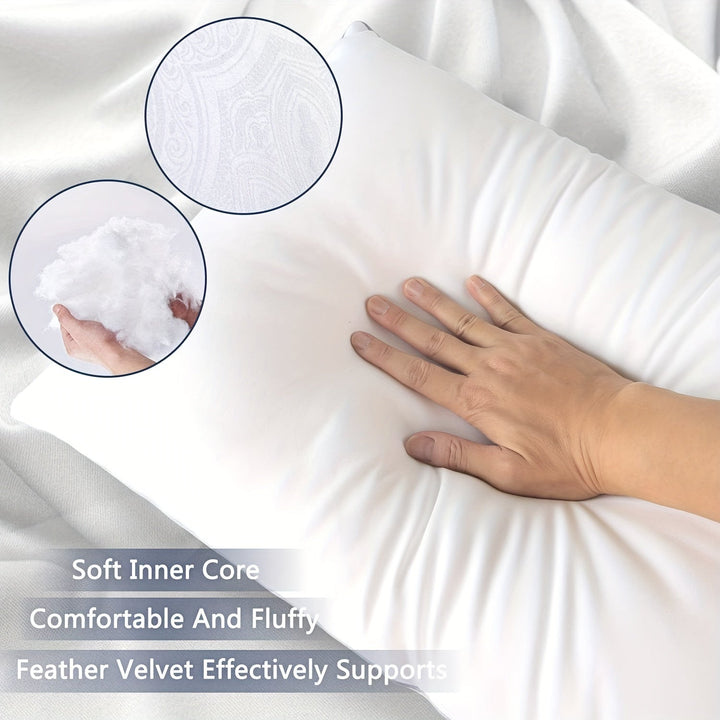 2pcs Bed Pillows For Sleeping, Cooling Pillows, Top-end Microfiber Cover For Side Stomach Back Sleepers | Stornfield