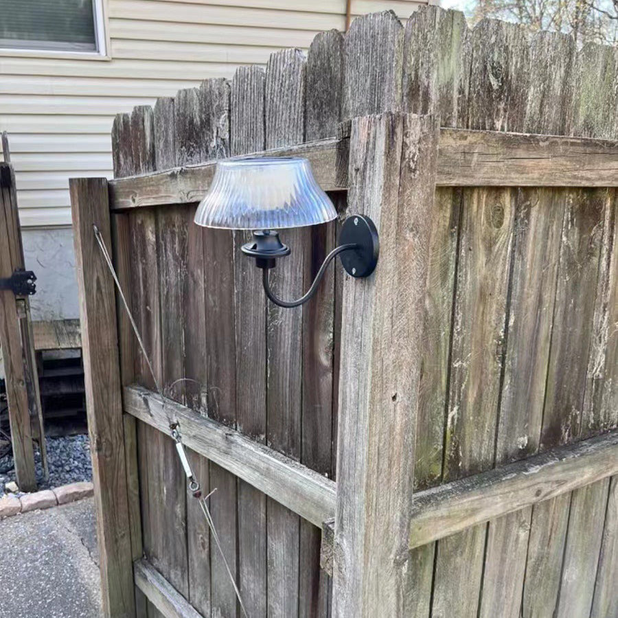 Contemporary Retro Solar Iron Alloy Plastic LED Waterproof Wall Sconce Lamp For Outdoor | Stornfield
