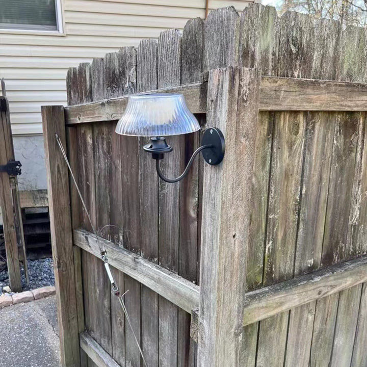 Contemporary Retro Solar Iron Alloy Plastic LED Waterproof Wall Sconce Lamp For Outdoor | Stornfield