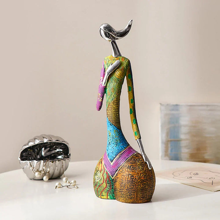 Stornfield | Modern Abstract Woman Sculptures – Handcrafted Colourful Resin Art for Home Decor