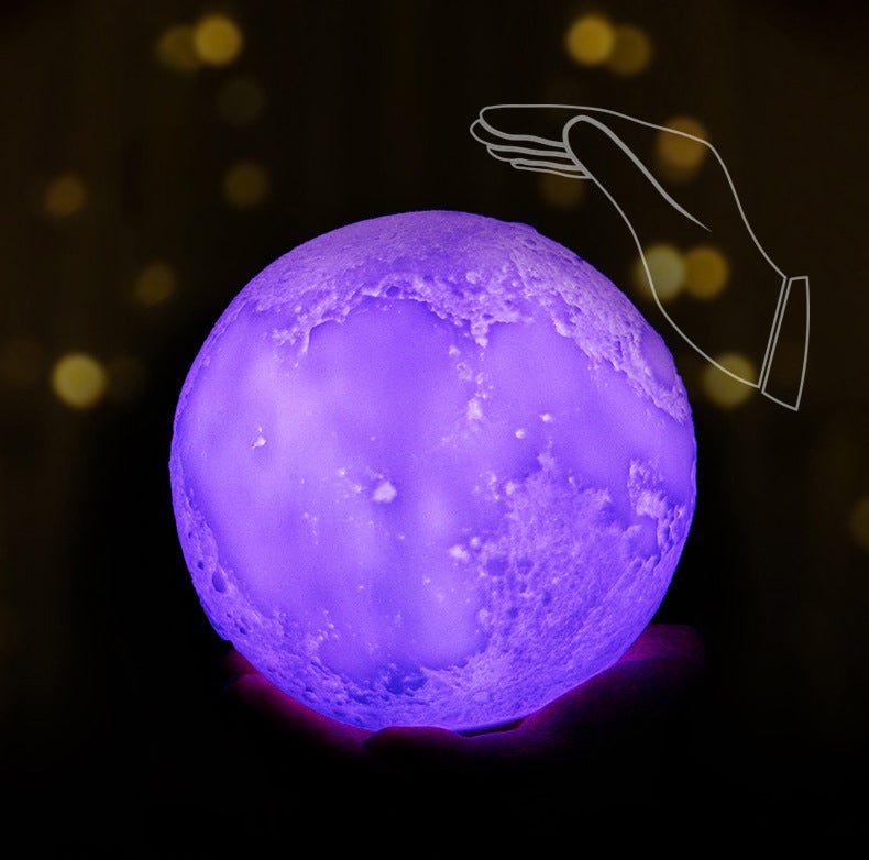 Stornfield | Rechargeable Miniature Creative LED Table Lamp 1 Light 3D Printed Moon