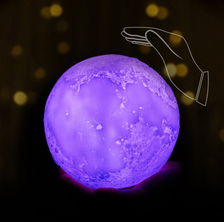 Stornfield | Rechargeable Miniature Creative LED Table Lamp 1 Light 3D Printed Moon