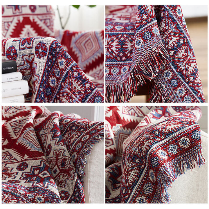 Bohemian knitted throws for sofa decor | Stornfield