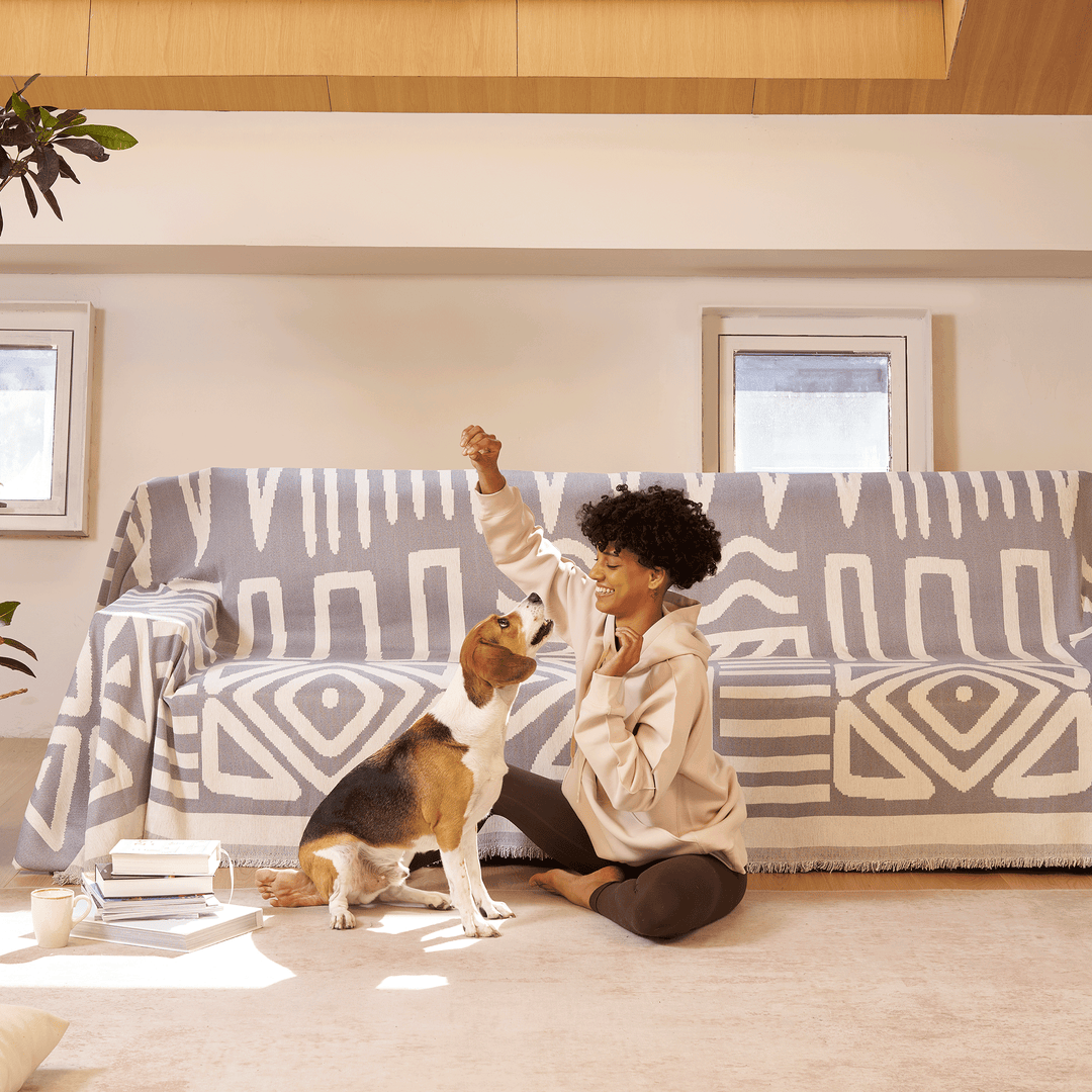 Geometric Boho Style Sofa Cover - Modern, Stylish & Durable Sofa Protection | Stornfield
