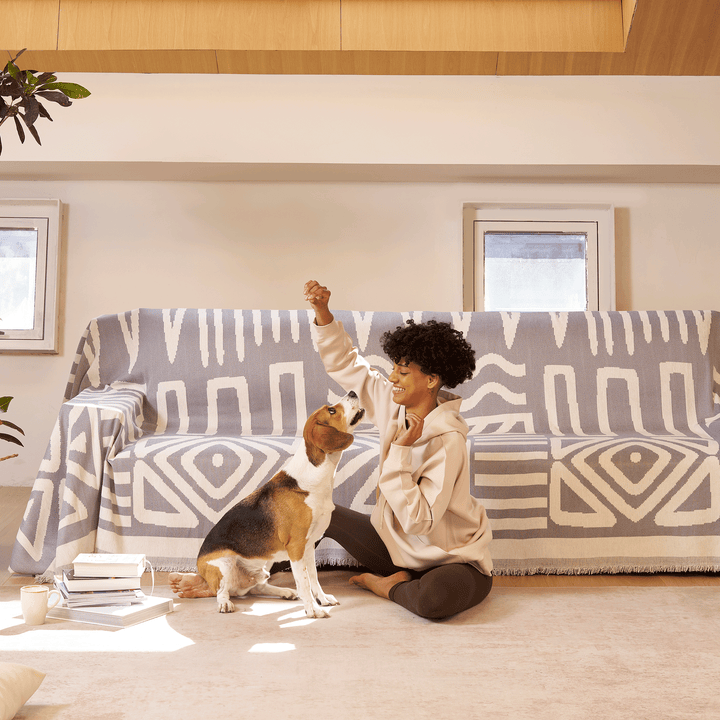 Geometric Boho Style Sofa Cover - Modern, Stylish & Durable Sofa Protection | Stornfield