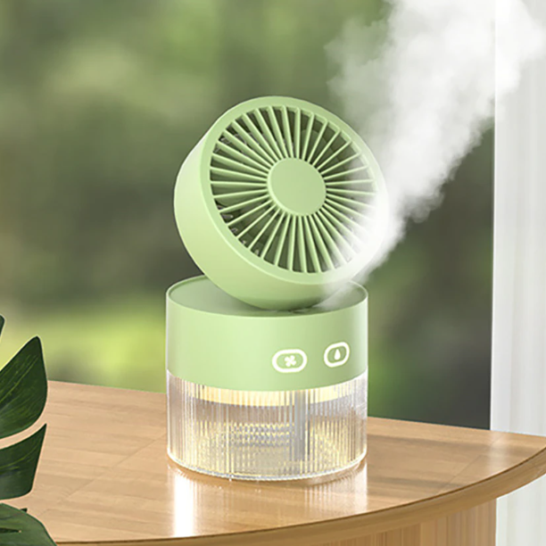 Mini Foldable USB Warm Light Spray Fan | Stornfield