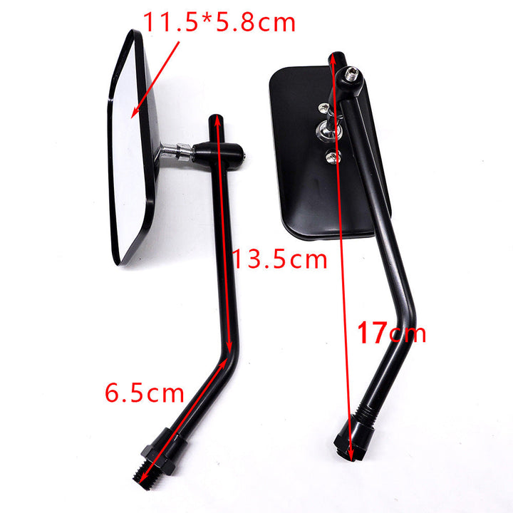 adjustable chrome motorcycle handlebar rearview mirrors with universal clamp mounts Stornfield