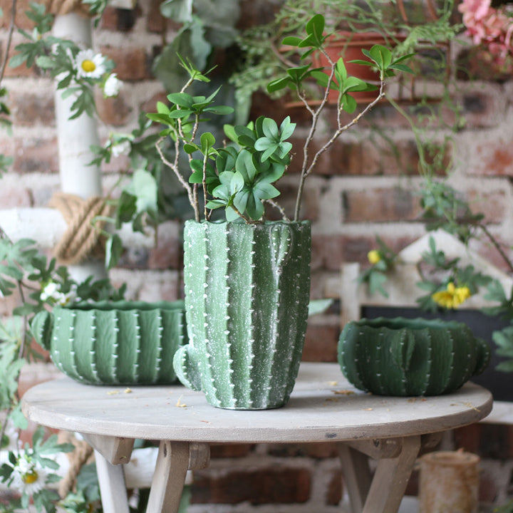 Decorative flower pot in cactus shape Stornfield