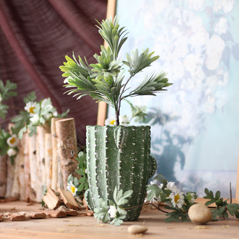 Decorative flower pot in cactus shape Stornfield