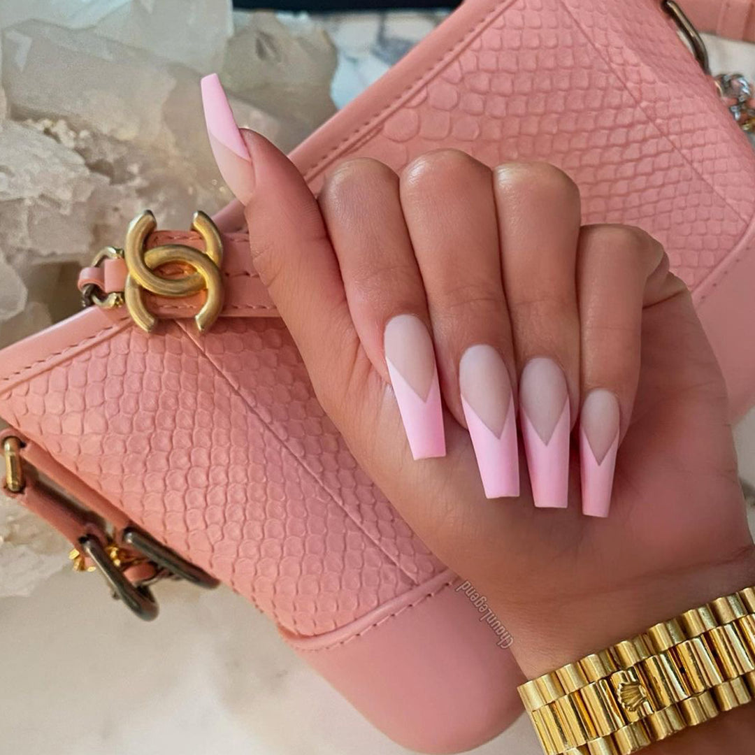 Artistic Nail Extensions with Elegant V-Shape Stornfield