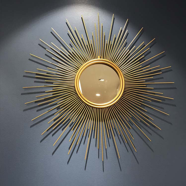 Sunburst Decorative Wall Mirror with Radiating Rays Stornfield