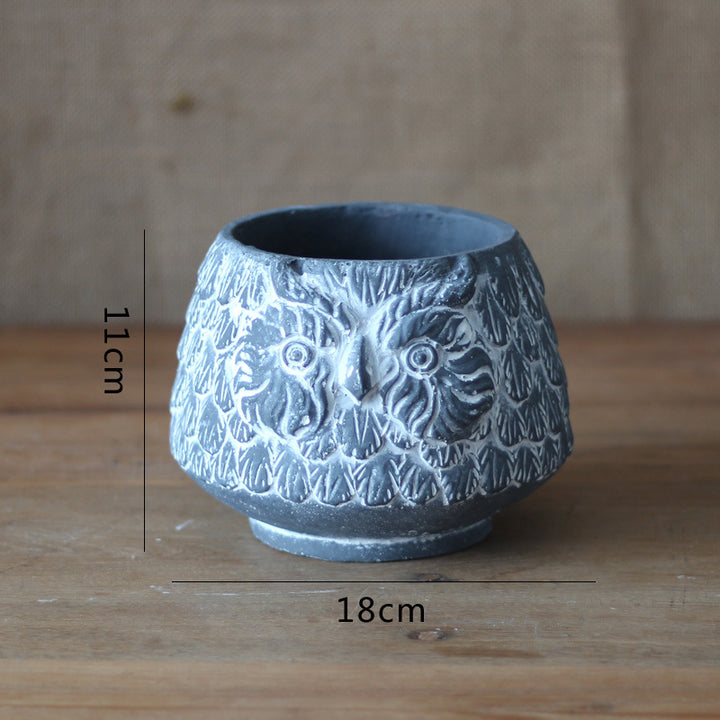 Decorative Owl Ceramic Pot Stornfield
