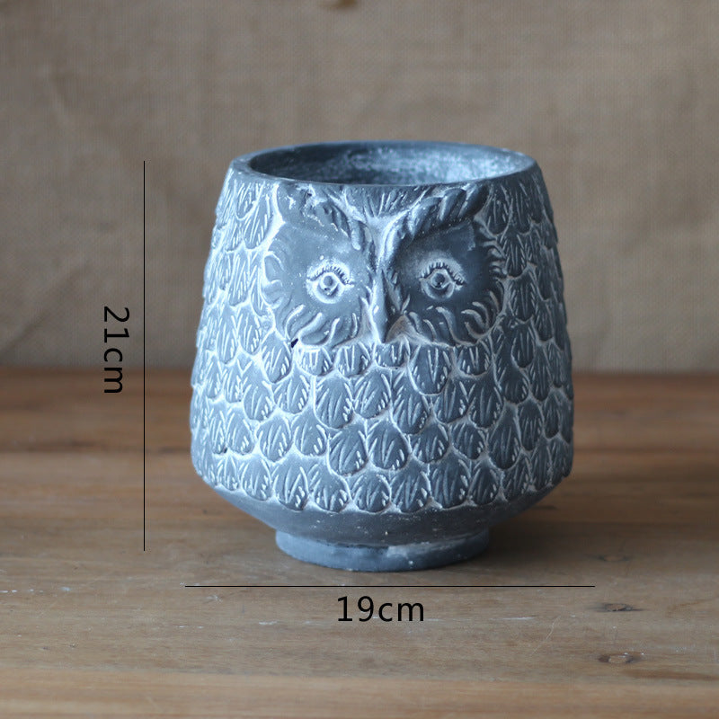 Decorative Owl Ceramic Pot Stornfield