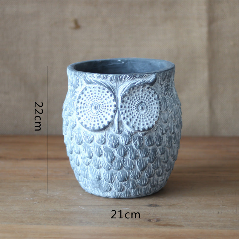 Decorative Owl Ceramic Pot Stornfield