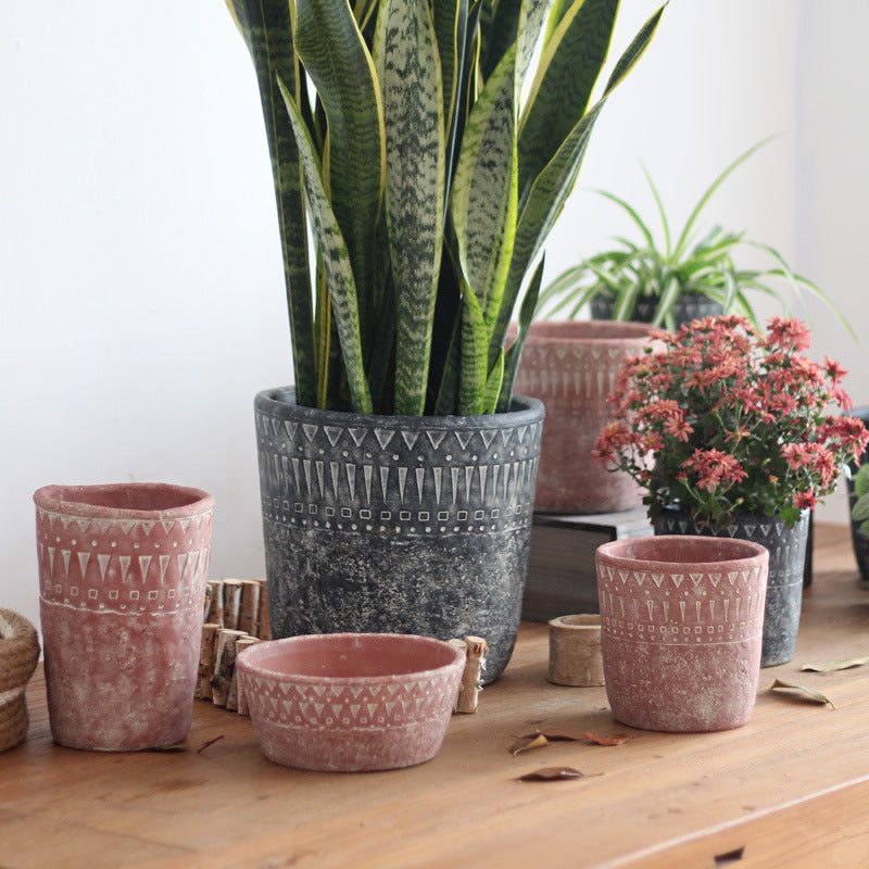 Elegant decorative pot made of high-quality concrete Stornfield