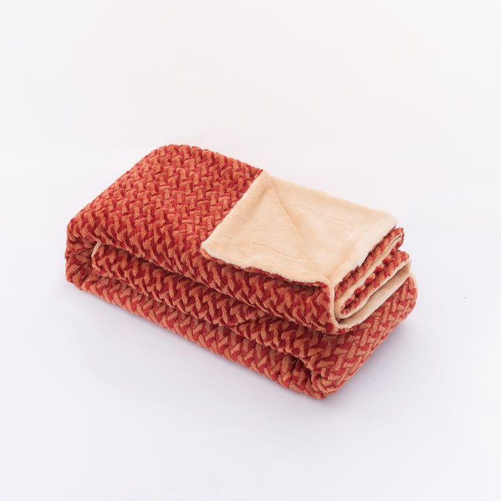 Women Cozy Reversible Blanket with Cable Pattern Stornfield