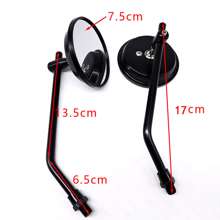 adjustable chrome motorcycle handlebar rearview mirrors with universal clamp mounts Stornfield