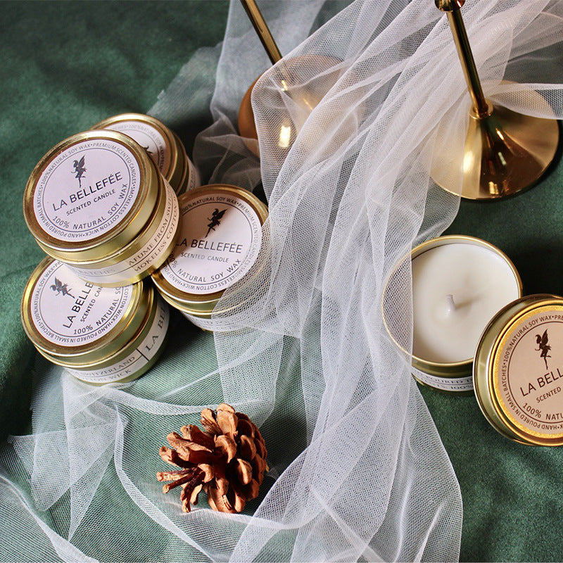 Travel Tin Soy Scented Candle Collection with Cotton Wicks and Reusable Metal Tins