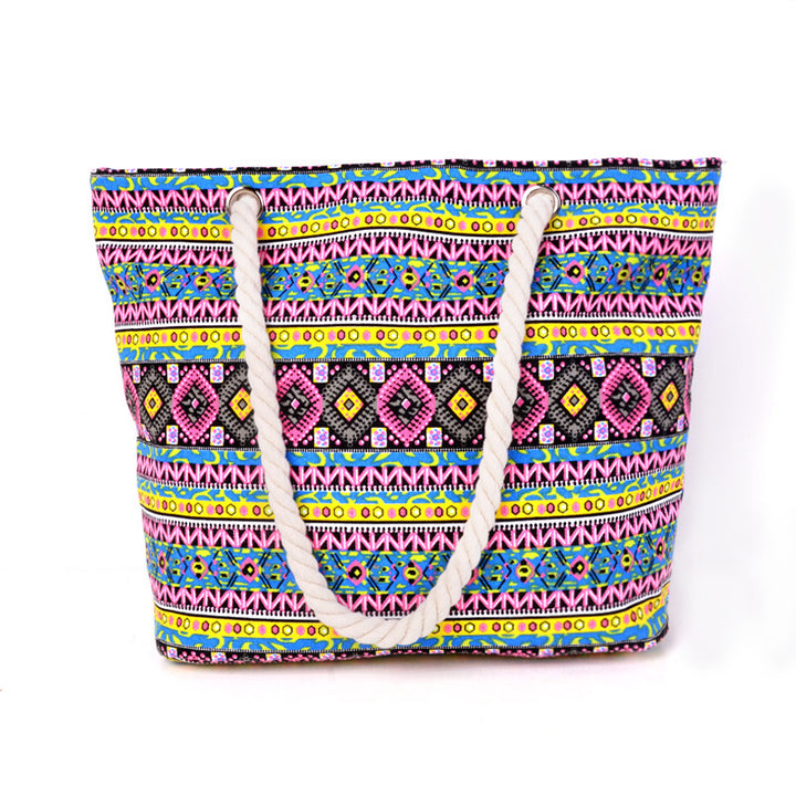 Large shopping bag with colorful ethnic pattern Stornfield