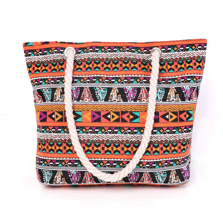Fashionable beach bag with ethnic pattern Stornfield