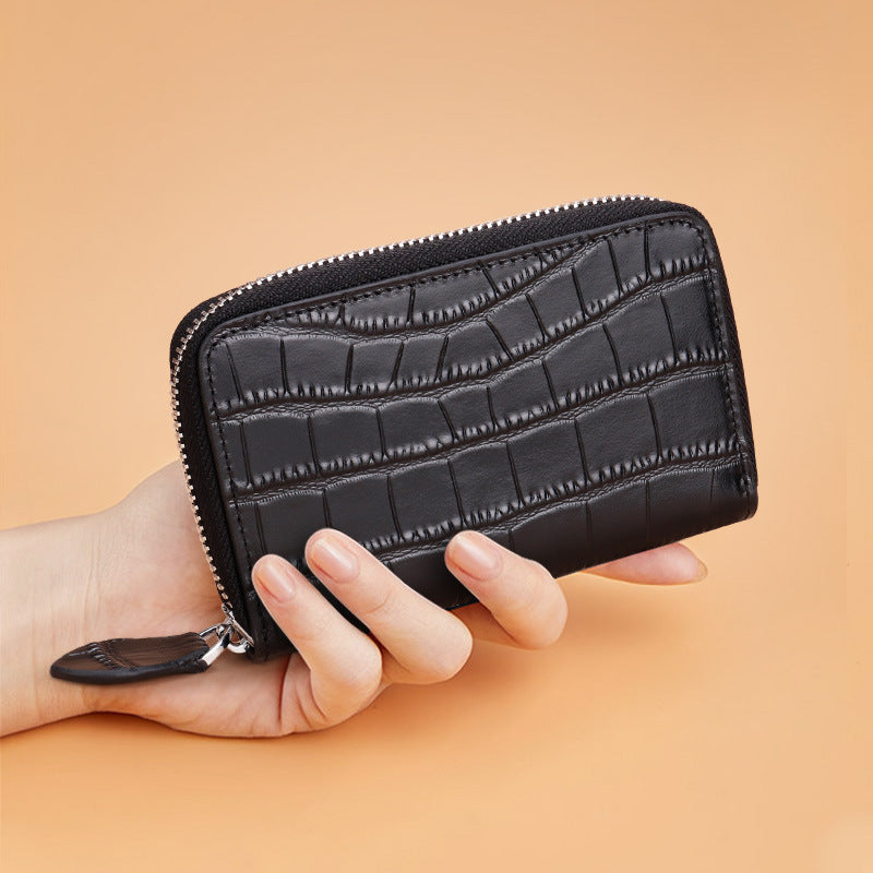 Premium Textured Leather Zip Wallet Stornfield