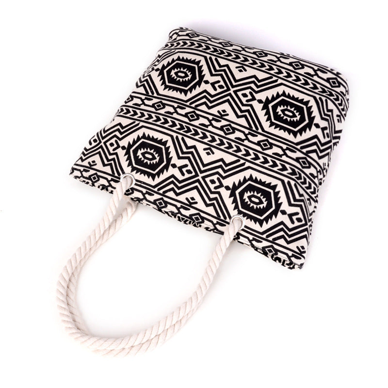Spacious shopping bag with striking ethnic pattern Stornfield