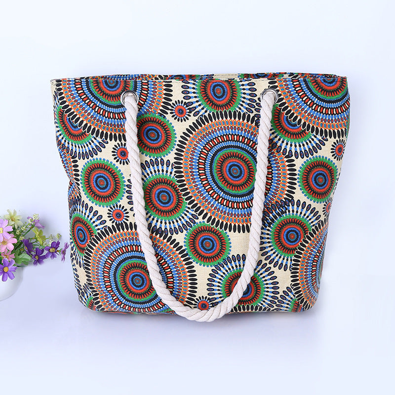 Xxl Tote bag with colorful mandala pattern Stornfield