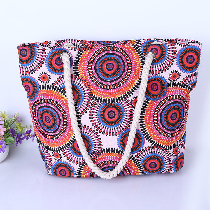Xxl Tote bag with colorful mandala pattern Stornfield