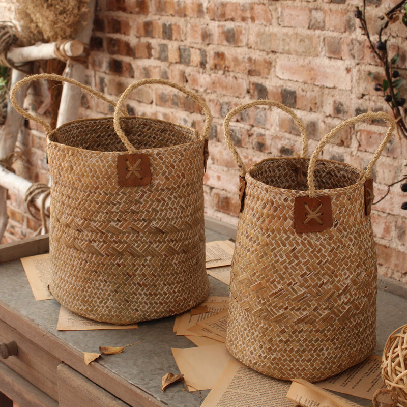 Handcrafted storage basket with natural design Stornfield