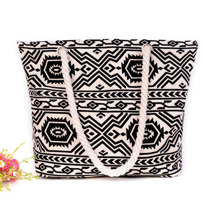 Spacious shopping bag with striking ethnic pattern Stornfield