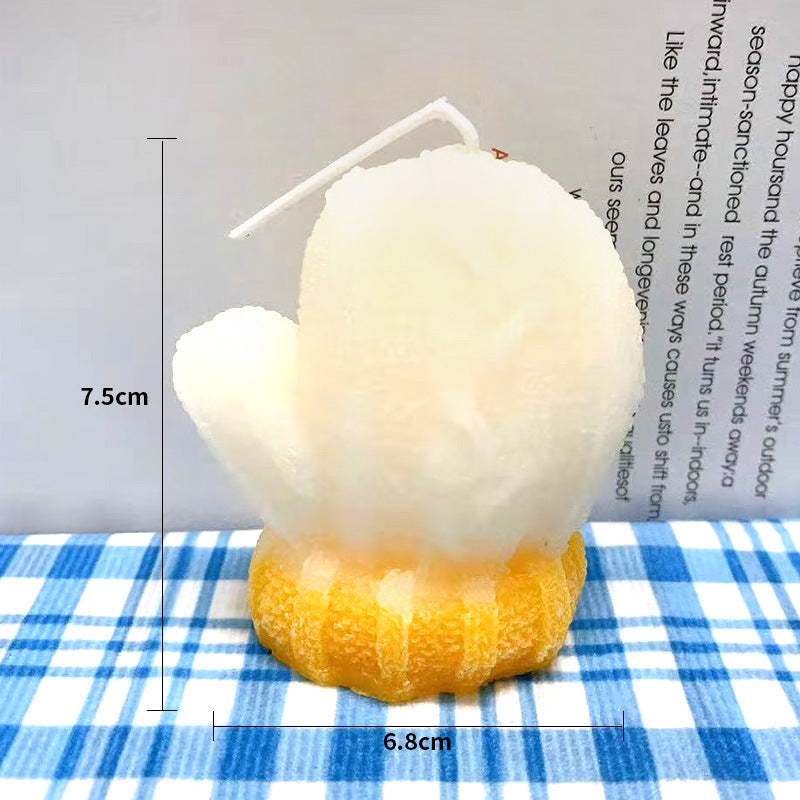 Hand-Poured Mini Cactus Sculptural Wax Candle Tabletop Accent