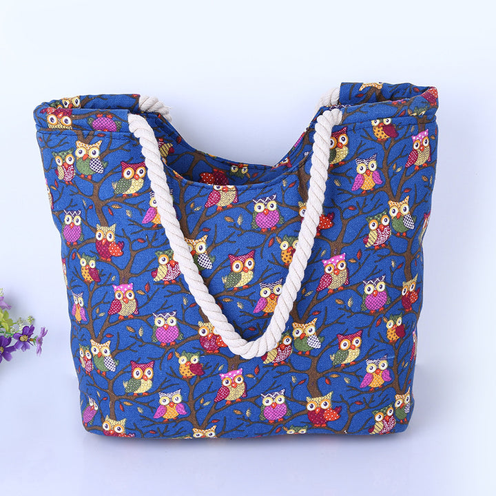 Beach bag with owl pattern Stornfield