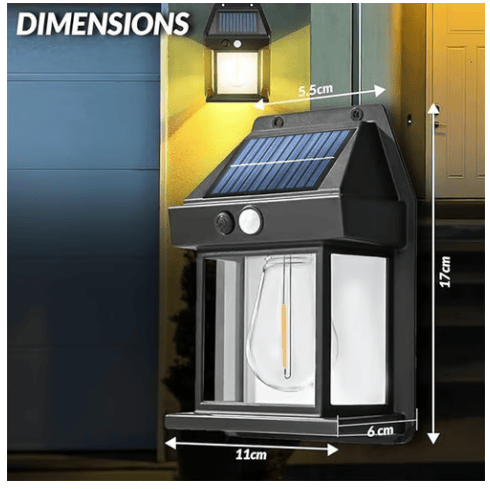 Solar wall light with motion detector | Stornfield