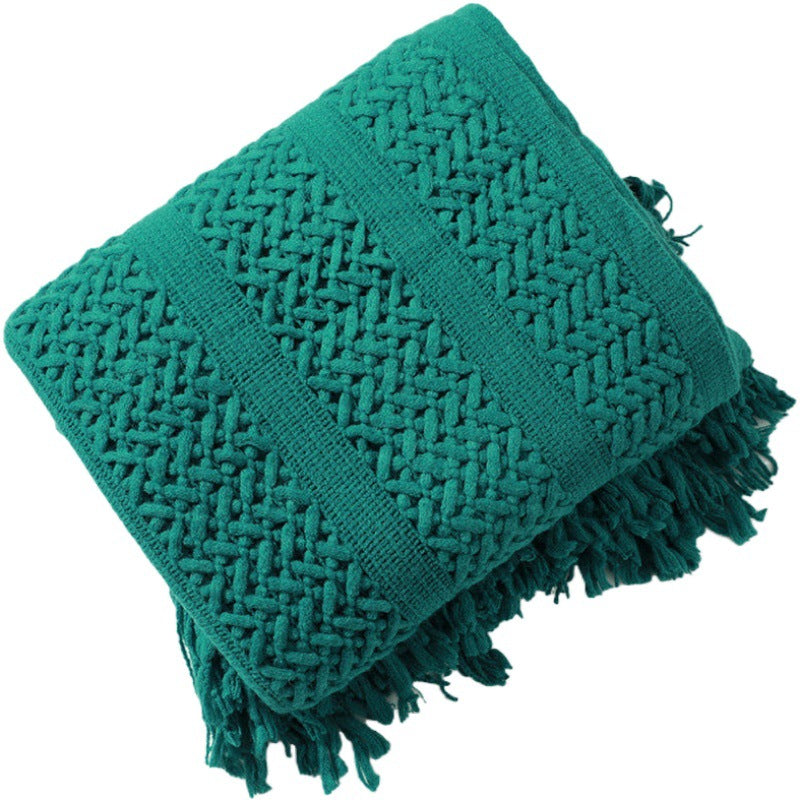 Women's Knit Blanket with Elegant Fringes Stornfield