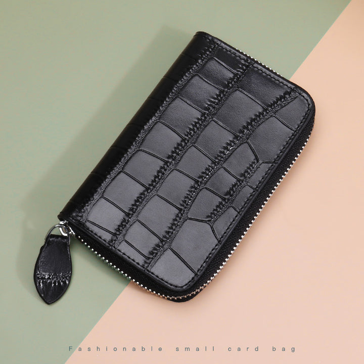 Premium Textured Leather Zip Wallet Stornfield