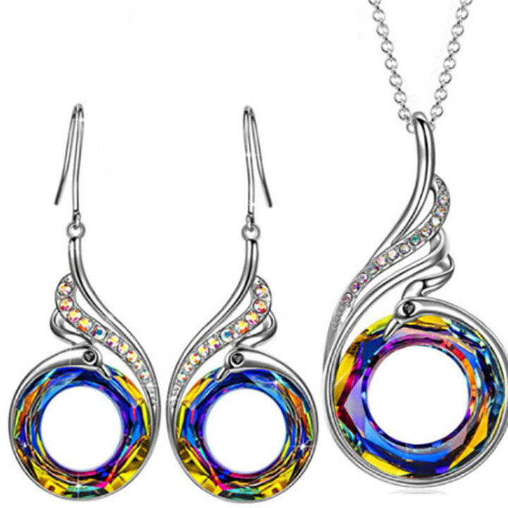 Luxurious Crystal-Embellished Pendant Necklace Stornfield