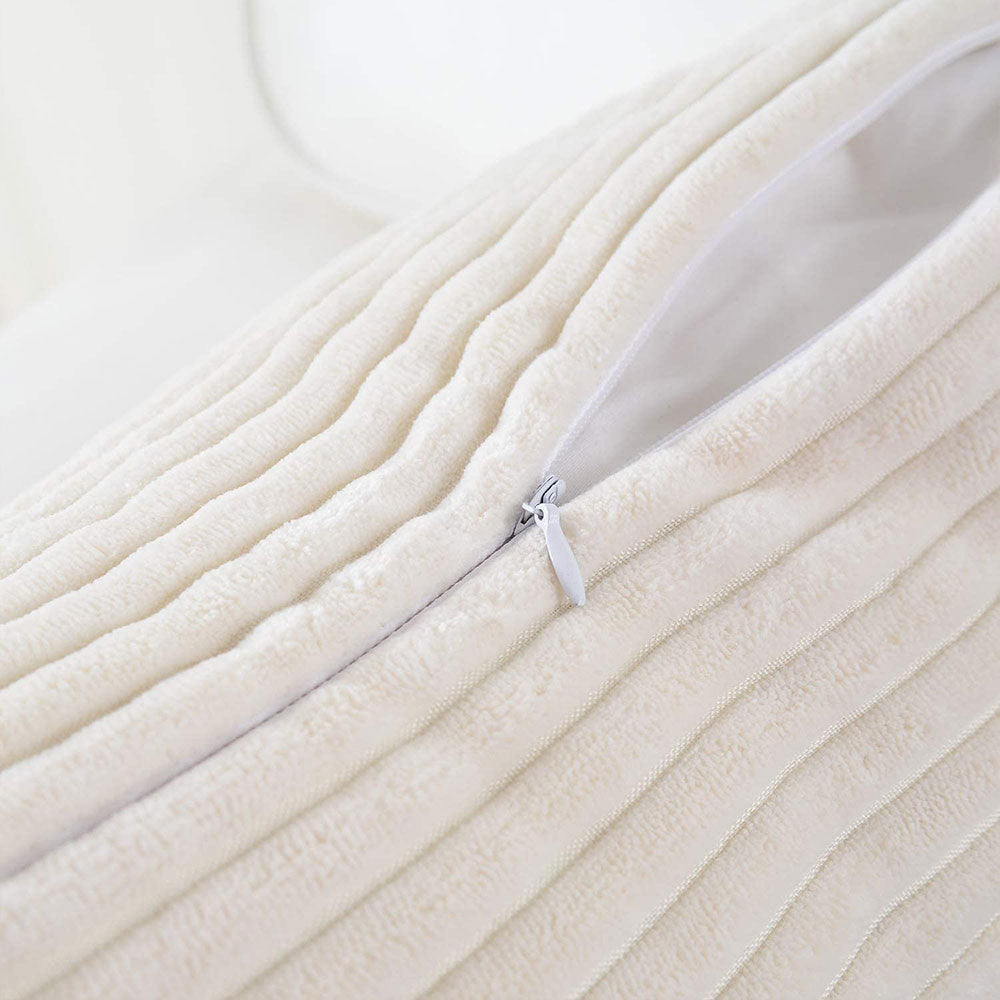 Ribbed Corduroy Textured Throw Pillow Covers