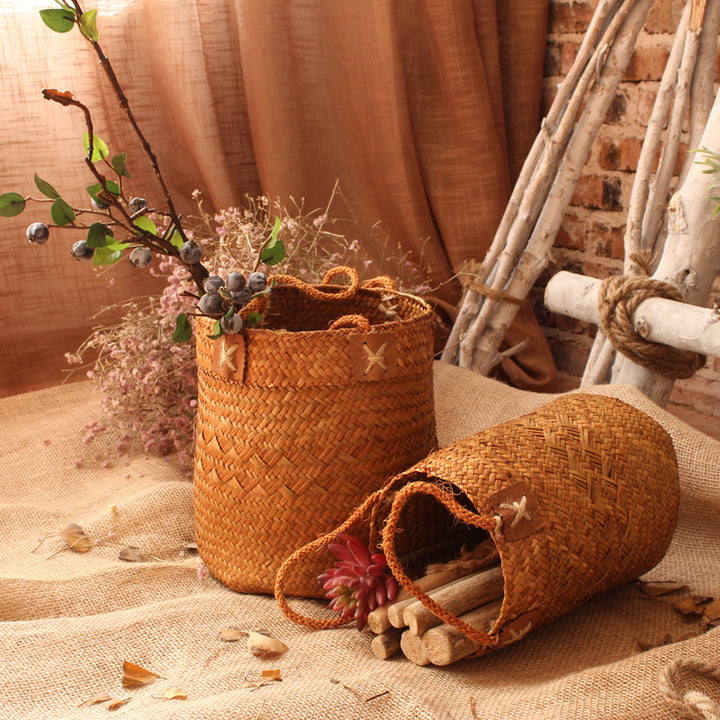 Handcrafted storage basket with natural design Stornfield