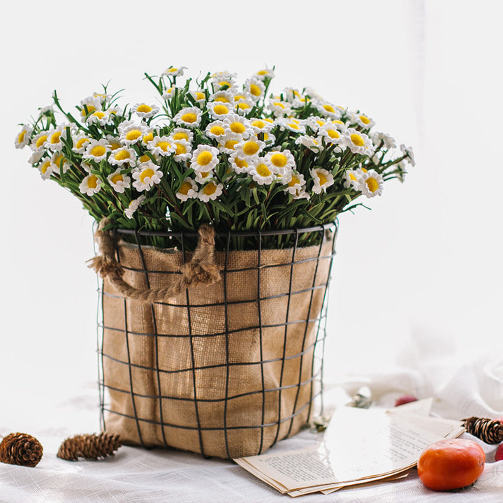 Decorative storage basket with jute lining Stornfield