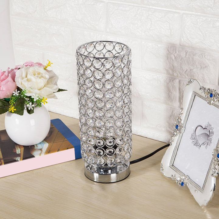 Stornfield | Crystal Table Lamp - Modern Bedside Lamp with Chrome Finish
