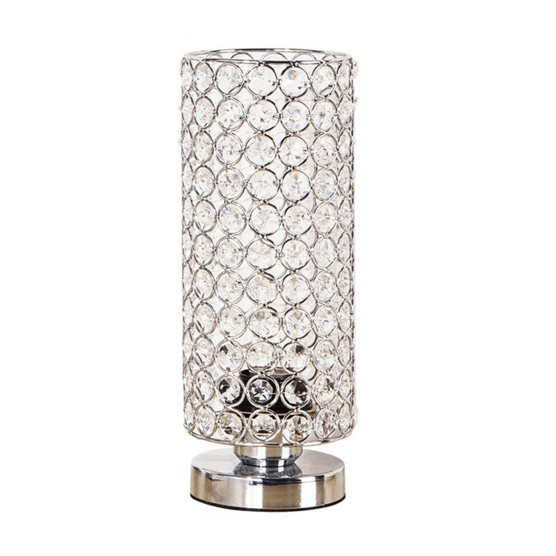 Stornfield | Crystal Table Lamp - Modern Bedside Lamp with Chrome Finish