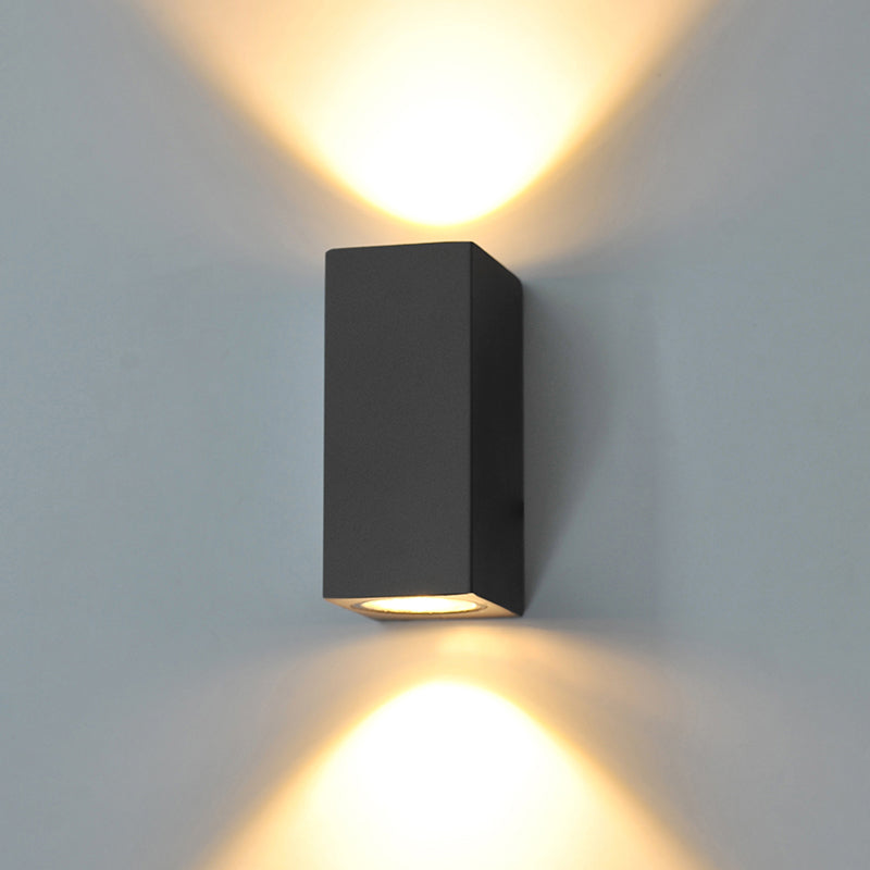 Aluminum Geometric Shaped Wall Sconce Minimalistic Black LED Wall Mount Light for Patio | Stornfield