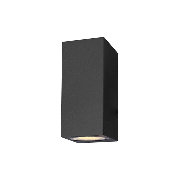 Aluminum Geometric Shaped Wall Sconce Minimalistic Black LED Wall Mount Light for Patio | Stornfield