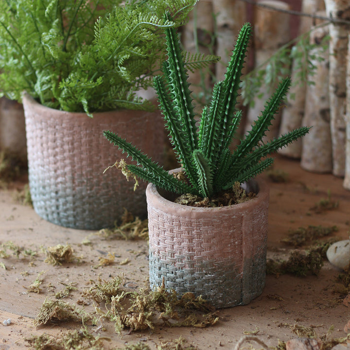 Decorative flower pot with woven design Stornfield