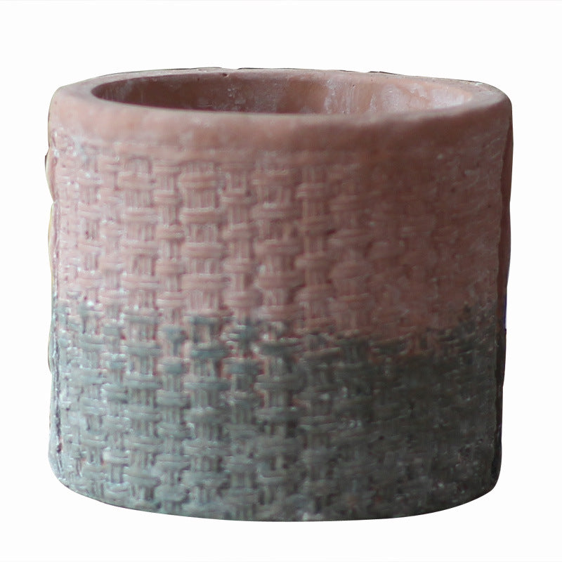 Decorative flower pot with woven design Stornfield