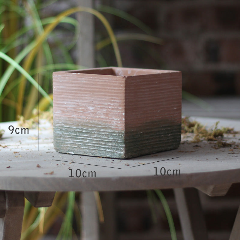 Decorative flower pot with woven design Stornfield