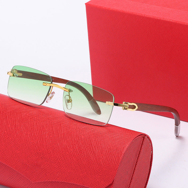 Women elegant rectangular sunglasses with high-quality metal frame and polarized lenses Stornfield